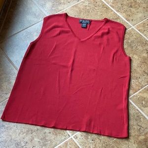 Rich red sleeveless top
